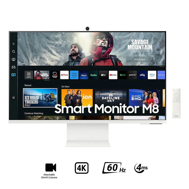Samsung M8 M80C LS32CM801UEXXP 32" 4K 60HZ HDR10+ VA Smart Monitor With Speakers & Remote (Warm White)
