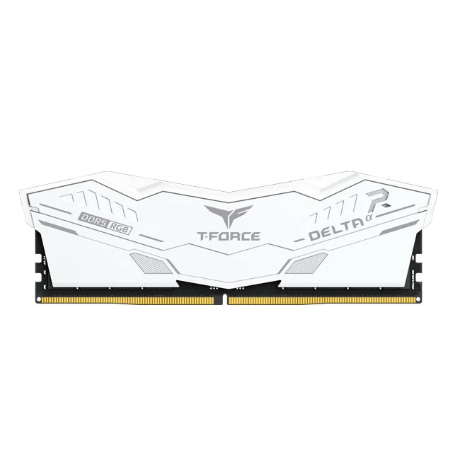 Teamgroup T-Force Delta A RGB 16GB (1x16GB) DDR5 AMD Expo 6000MHz CL38-38-38-78 1.25V Gaming Desktop Memory (White) (FF8D516G6000HC38A01)