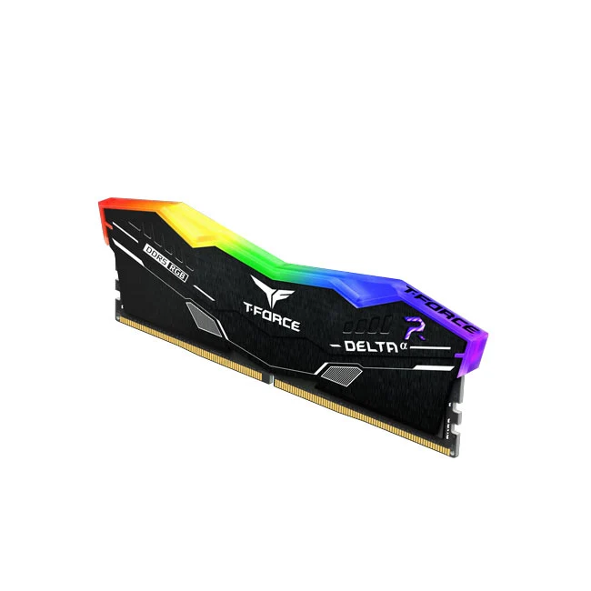 Teamgroup T-Force Delta A RGB 16GB (1x16GB) DDR5 AMD Expo 6000MHz CL38-38-38-78 1.25V Gaming Desktop Memory (Black) (FF7D516G6000HC38A01)