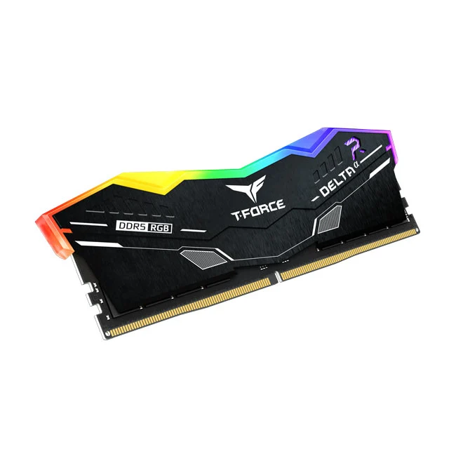 Teamgroup T-Force Delta A RGB 16GB (1x16GB) DDR5 AMD Expo 6000MHz CL38-38-38-78 1.25V Gaming Desktop Memory (Black) (FF7D516G6000HC38A01)