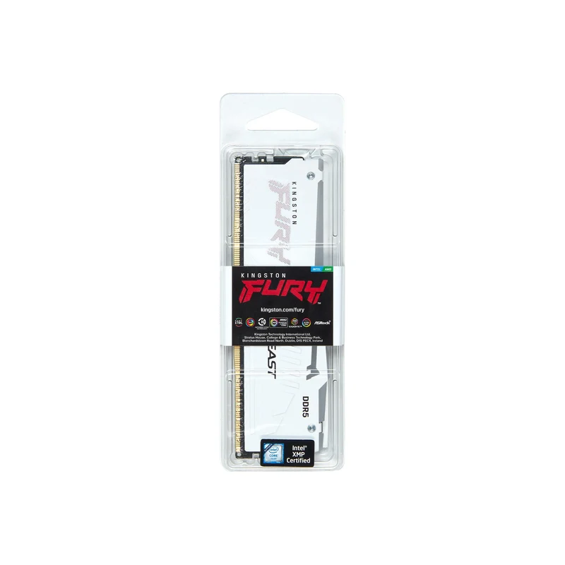 Kingston Fury Beast 32GB (1x32GB) DDR5 RGB 6000MT/S Memory (White) (KF560C40BWA-32)