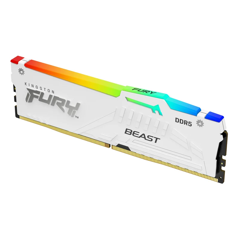 Kingston Fury Beast 16GB (1x16GB) DDR5 RGB 6000MT/S Memory (White) (KF560C40BWA-16)