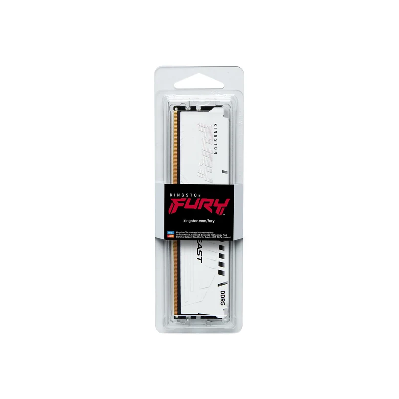 Kingston Fury Beast 32GB (1x32GB) DDR5 6000MT/S Memory (White) (KF560C40BW-32)