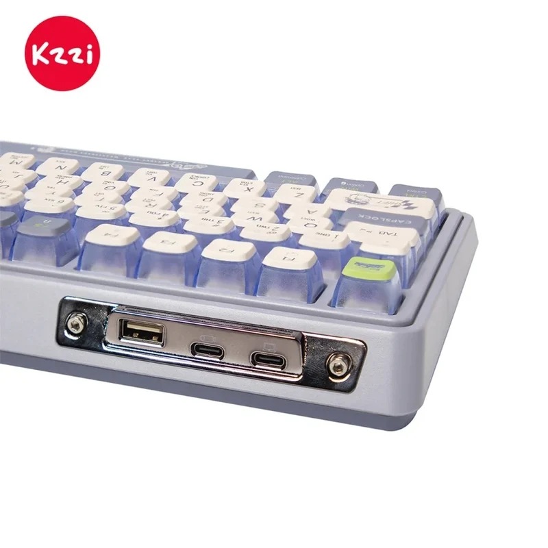 KZZI K75 Pro Tri-Mode RGB 82 Keys Hot-Swappable Mechanical Keyboard Knight Gray (Moment Linear Switch)