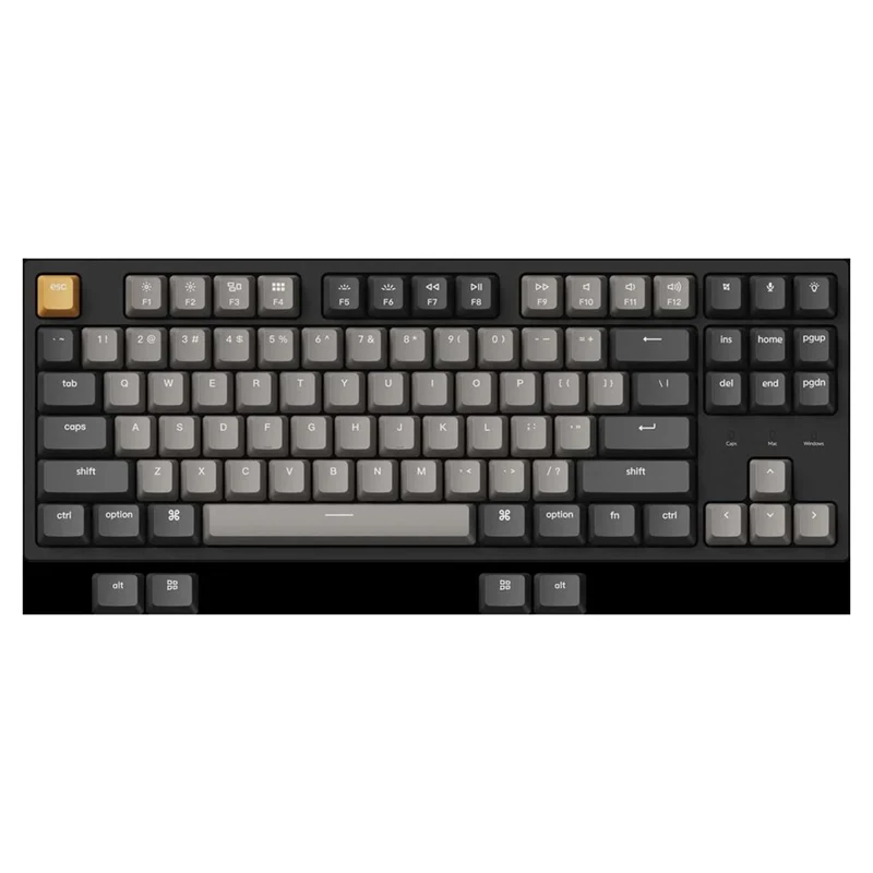 Keychron C1 Pro QMK/Via White Backlight TKL Wired Mechanical Keyboard (K Pro Brown Switch) (C1P-A3)