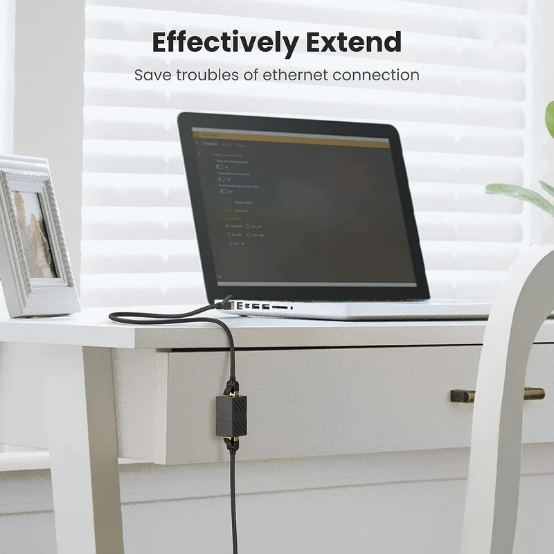 UGreen RJ45 Ethernet Cable Extender Adapter - 10 Pcs (Black) (NW114/30718)