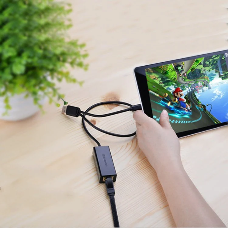 UGreen USB 2.0 A To 100MBPs Ethernet Adapter - 10cm (Black) (CR110/20254)