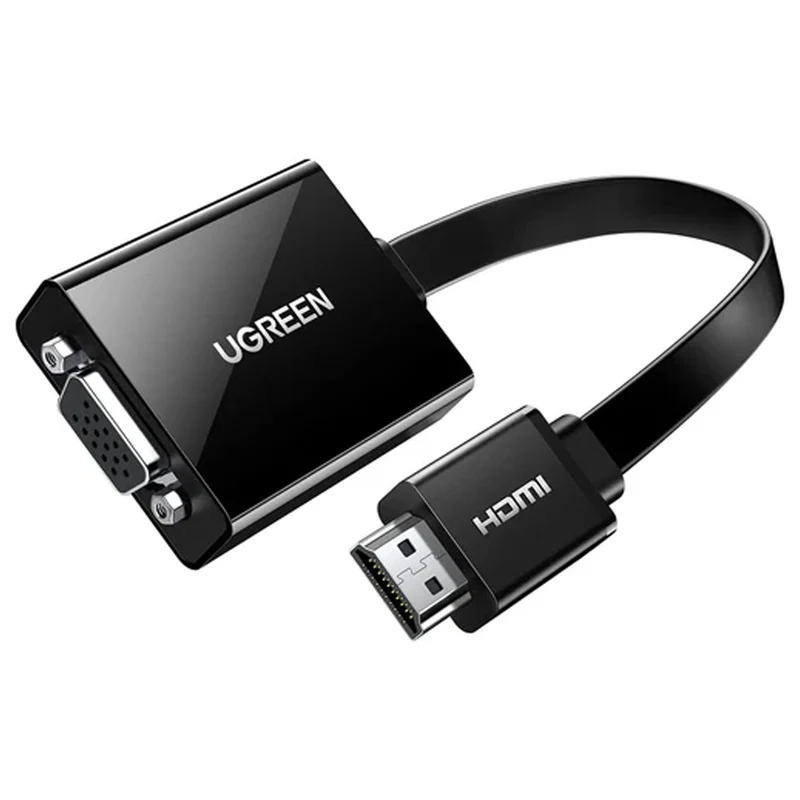 UGreen HDMI To VGA Converter With Audio - 25cm (Black) (MM103/40248)