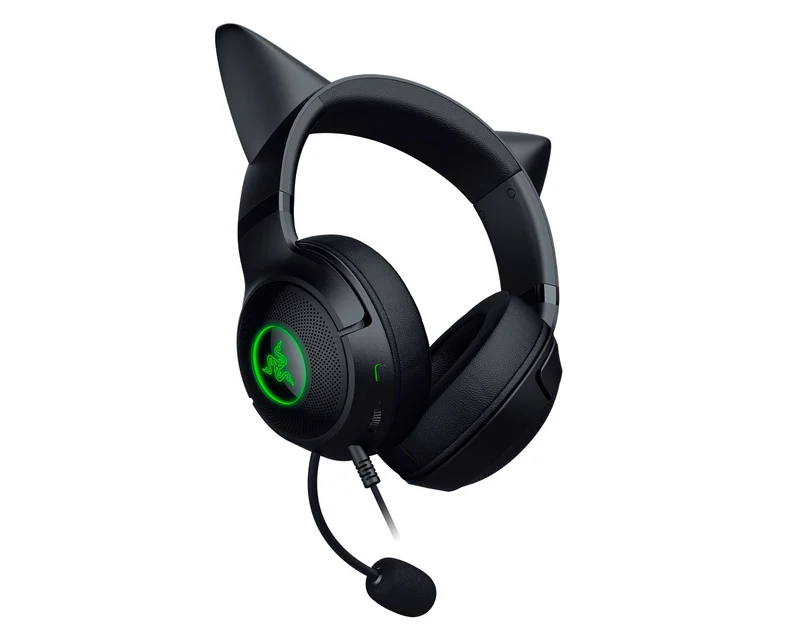 Razer Kraken Kitty V2 USB Headset With RGB Kitty Ears (Black)