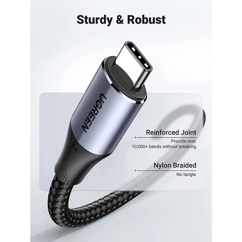 UGreen USB-C 3.1 Gen2 Male To Male 5A Data Cable - 1M (Black) (US355/80150)