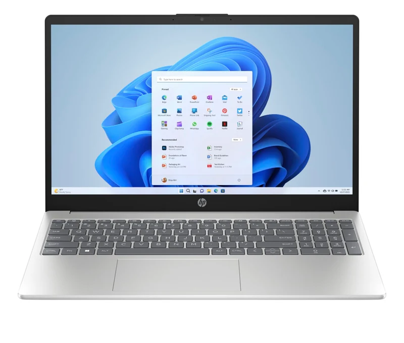 HP 15-FC0108AU Laptop (Natural Silver) | 15.6” FHD (1920x1080) | Ryzen 5 7520U | 8GB RAM | 512GB SSD | AMD Radeon Graphics | Windows 11 Home | MS Office Home & Student 2021 | HP 2Z8P4AA Sling Bag