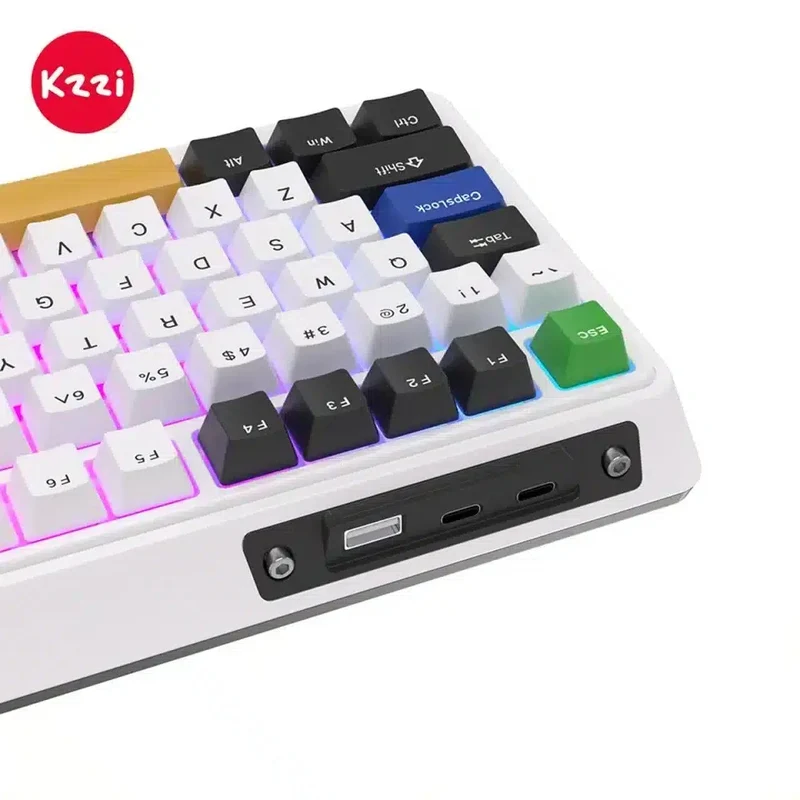KZZI K75 Pro Tri-Mode RGB 82 Keys Hot-Swappable Mechanical Keyboard Arcade Games (Moment Linear Switch)