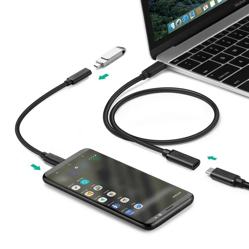 UGreen USB-C 3.1 Extension Cable - 0.5m (Black) (ED008/40574)