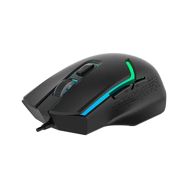 Delux K9800U 104-Keys Membrane Wired Gaming Keyboard + Delux M588BU 6-Buttons Wired Gaming Mouse Combo (Black)