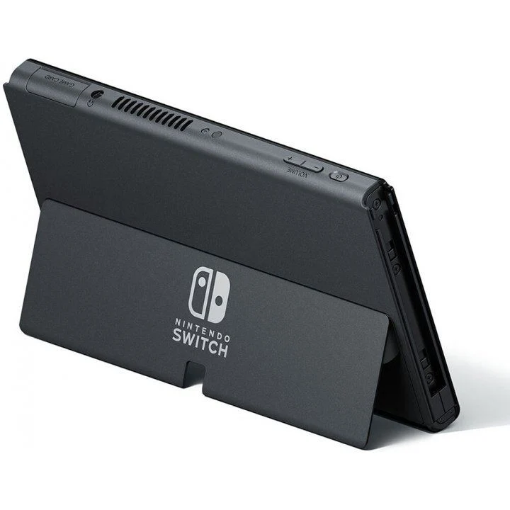 Nintendo Switch Console With White Joycon (OLED Model) + NSW DOBE Glass Film For N-S Oled (TNS-1156) Bundle