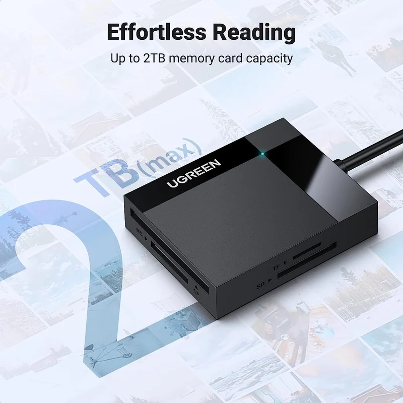 UGreen 4-IN-1 USB 3.0 Card Reader (Black) (CR125/30333)