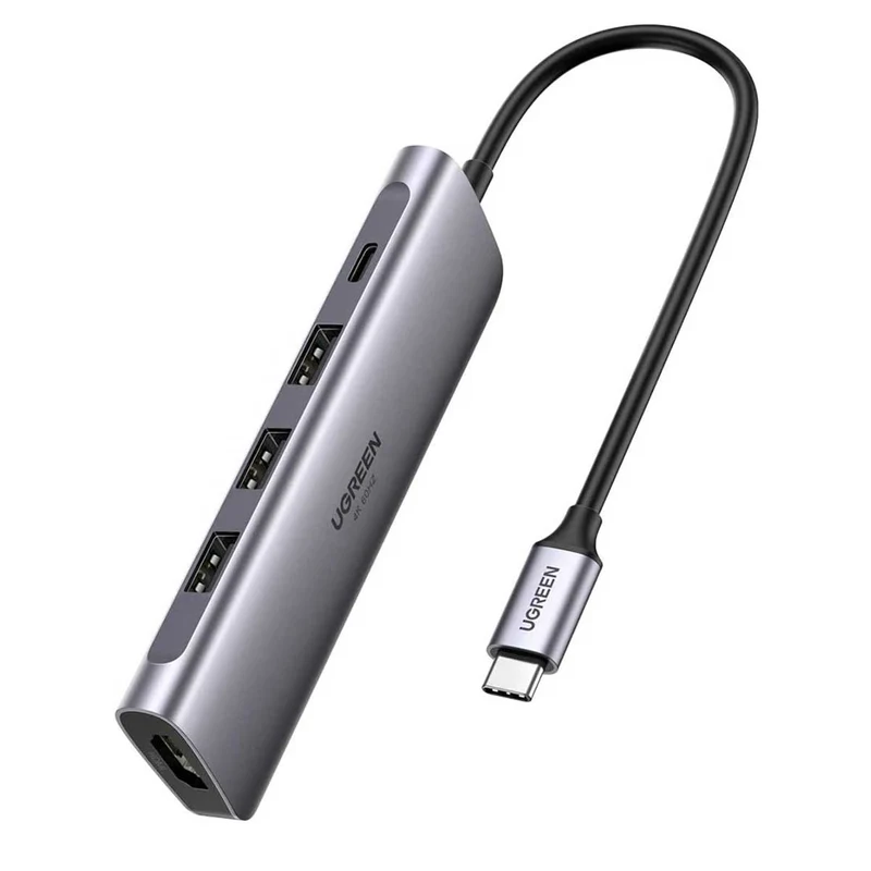 UGreen USB-C 5-IN-1 Multifunction Adapter (Space Gray) (CM136/70495)