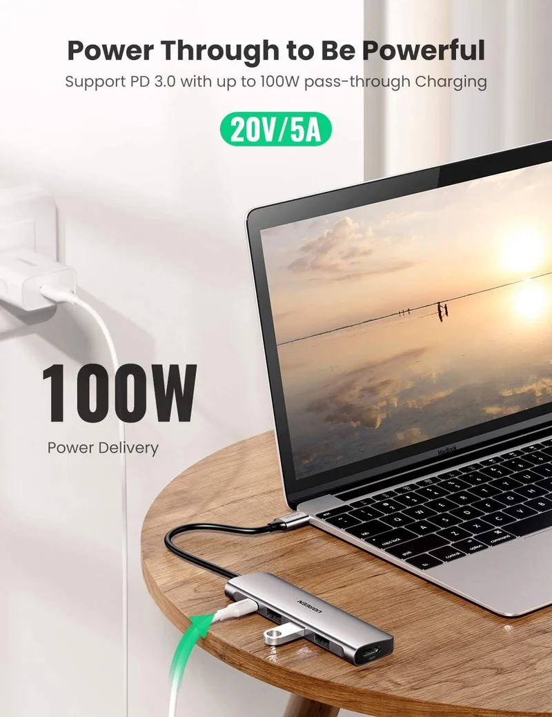 UGreen USB-C 5-IN-1 Multifunction Adapter (Space Gray) (CM136/70495)