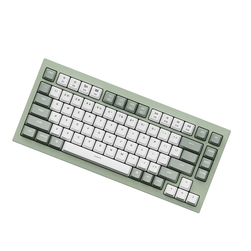 Keychron Q1 QMK/Via 75% Custom All-Metal Hot-Swappable RGB Mechanical Carbon Keyboard - Green (Gateron Phantom Red Switch) (Q1L1)
