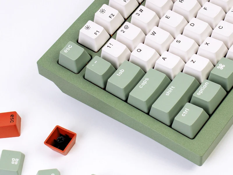 Keychron Q1 QMK/Via 75% Custom All-Metal Hot-Swappable RGB Mechanical Carbon Keyboard - Green (Gateron Phantom Red Switch) (Q1L1)