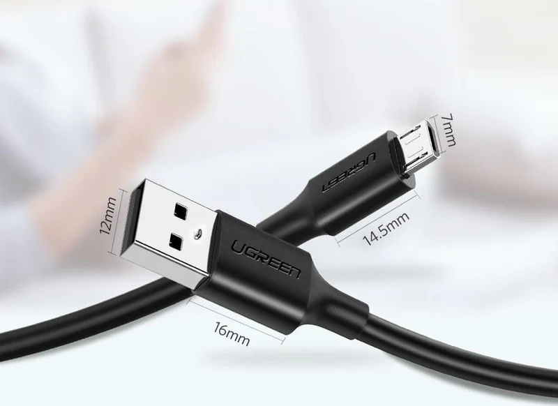 UGreen USB 2.0 a To Micro USB Cable Nickel Plating - 1.5m (Black) (US289/60137)