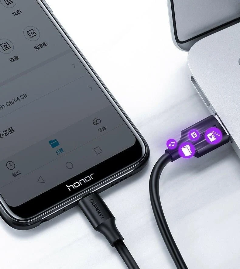 UGreen USB 2.0 a To Micro USB Cable Nickel Plating - 1.5m (Black) (US289/60137)