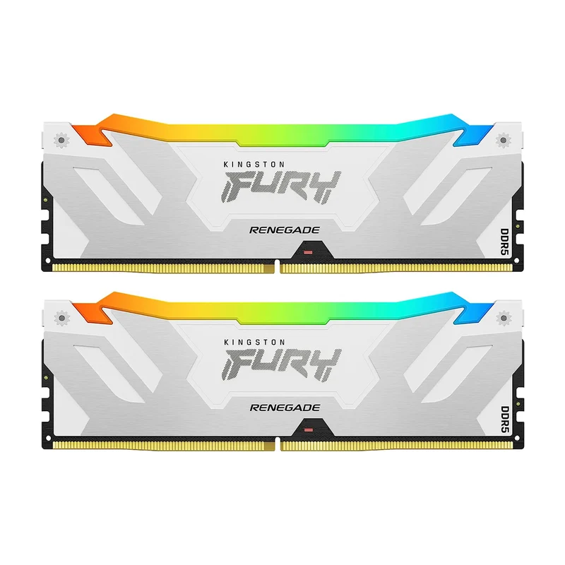 Kingston Fury Renegade 32GB (2X16GB) DDR5 RGB XMP 6800MT/S CL36 Memory (White) (KF568C36RWAK2-32)