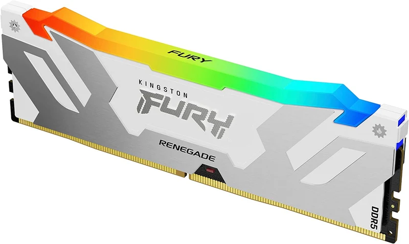 Kingston Fury Renegade 32GB (2X16GB) DDR5 RGB XMP 6400MT/S CL32 Memory (White) (KF564C32RWAK2-32)
