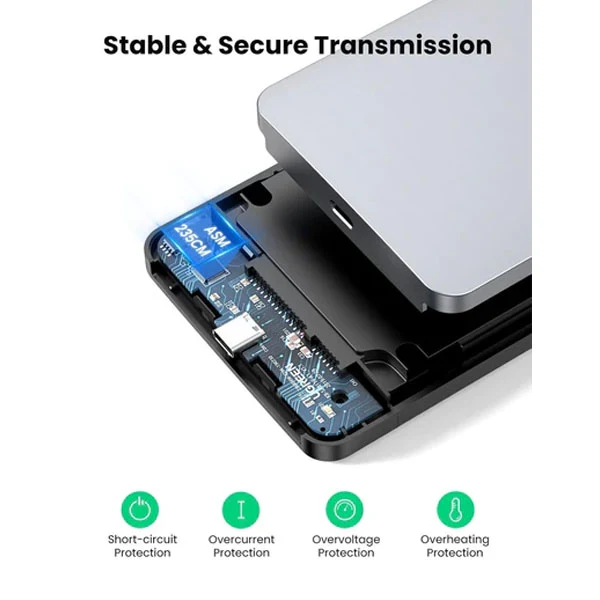 UGreen 2.5" Sata External Hard Drive Enclosure (6Gbps) (CM300/70498)