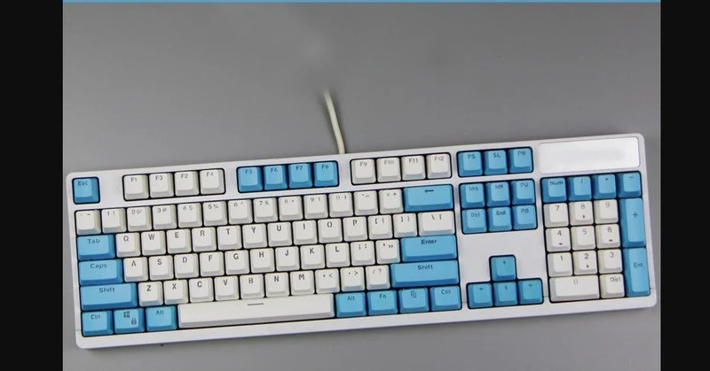 104 Doubleshot OEM PBT Keycap /Raindrops Blue And White