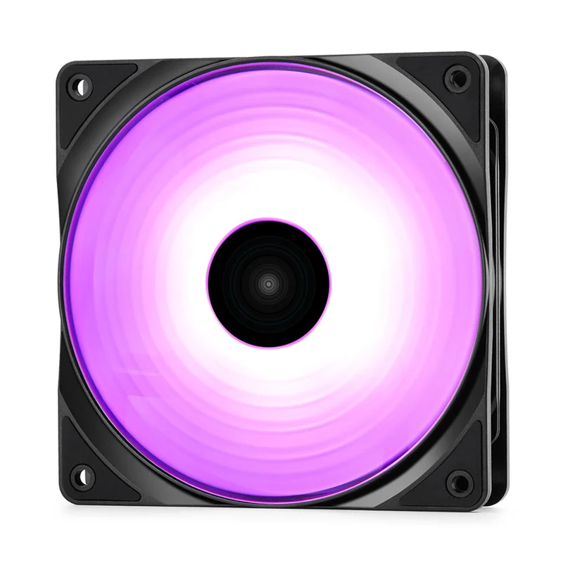 Deepcool RF 120M 5-IN-1 5X120MM Hydro Bearing 500-1500RPM PWM Control With Cable Controller High Brightness RGB LED Fans (DP-FRGB-RF120-5C-M)