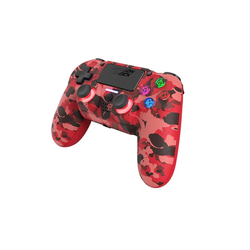 Dragonwar Dragon Shock Mizar Wireless Controller Compatible For PS4/PC/Mobile (Camo Red) (DSCPS4-RC)
