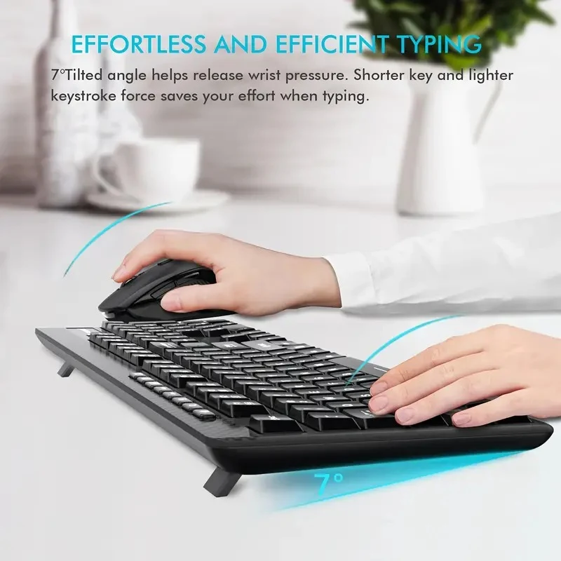 E-Yooso E-777 Wireless Keyboard & Mouse Combo (Black)