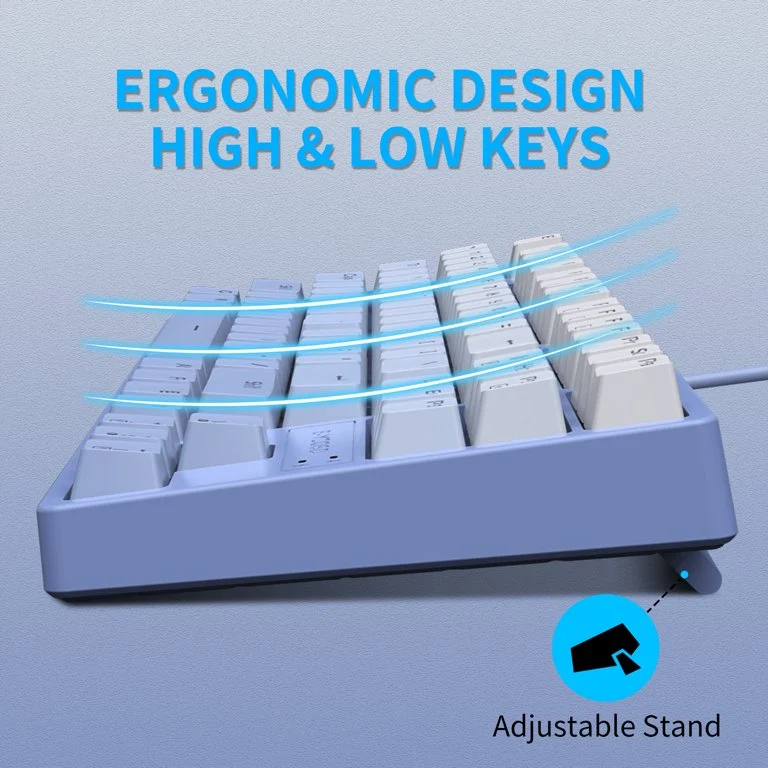 E-Yooso Z-87 Ice Blue Single Light 87 Keys Wired Mechanical Keyboard Blue/White (Gradient Blue)(Red Switch, Blue Switch)