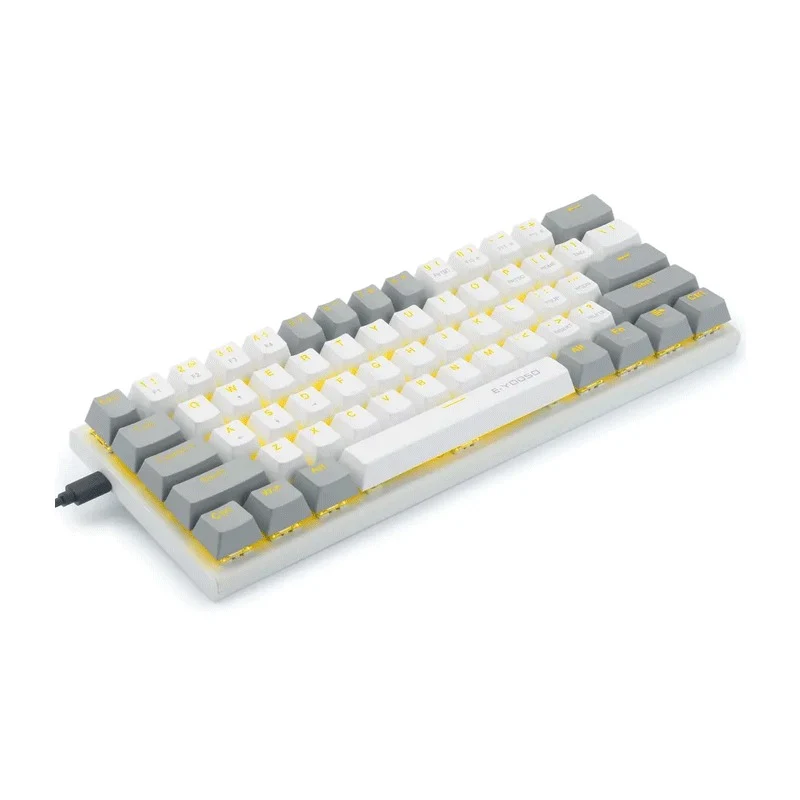 E-Yooso Z-11 RGB 61 Keys Hot-Swappable Mechanical Keyboard White/Grey (Blue Switch)