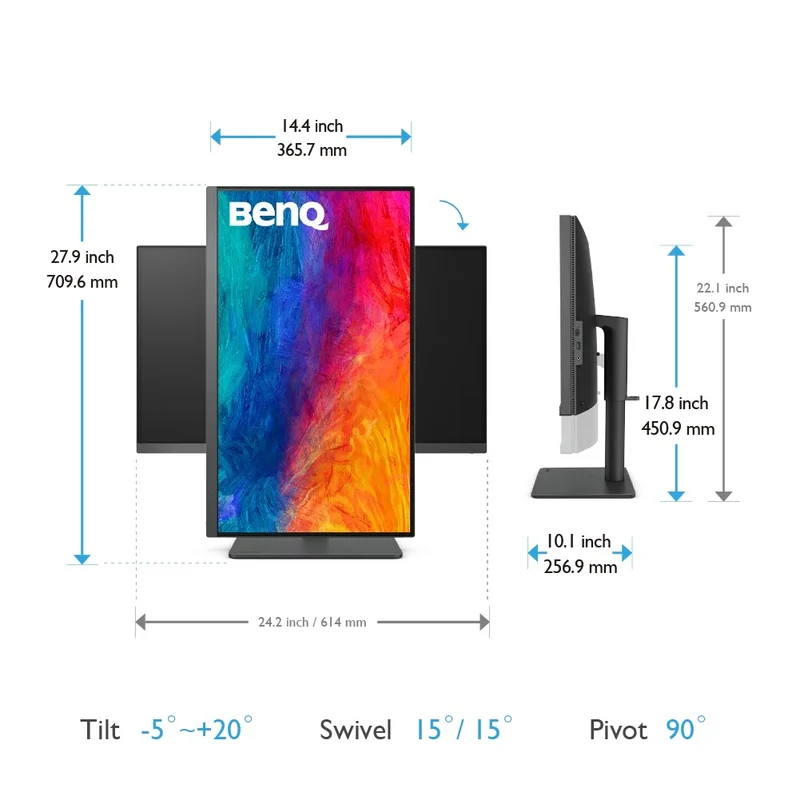 BenQ PD2705U 27" 4K UHD SRGB HDR10 60Hz USB-C Designer Monitor