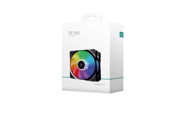 Deepcool CF140 2-in-1 Motherboard Controlled 140MM Addressable RGB LED Case Fan (DP-FA-RGB-CF140-2)