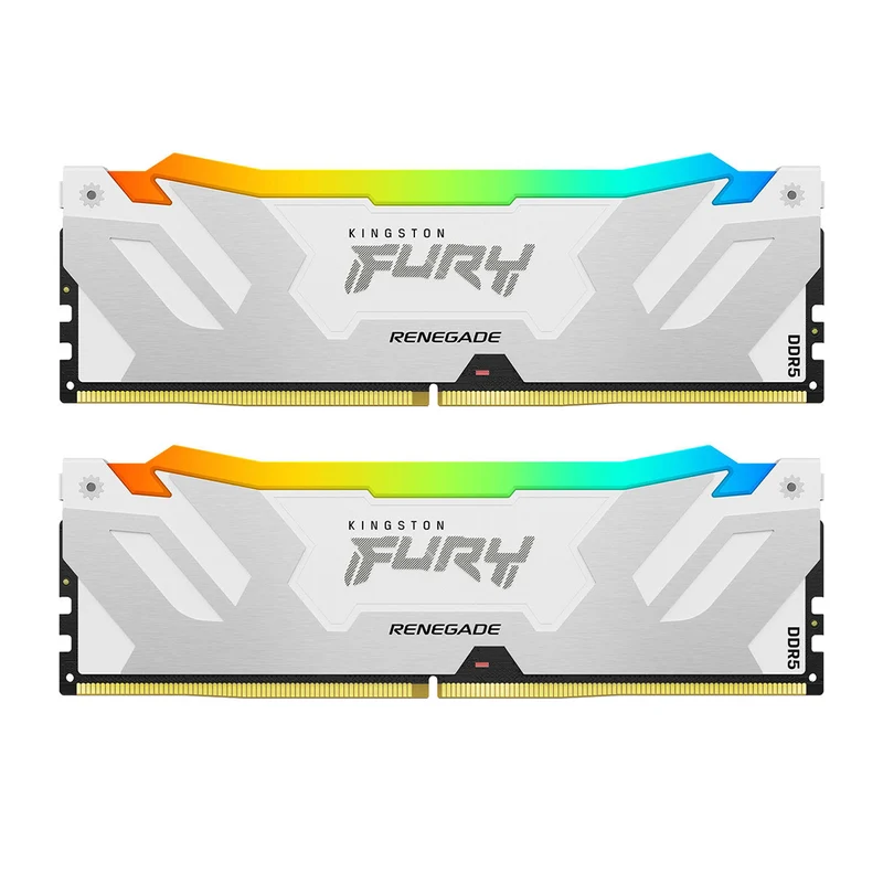 Kingston Fury Renegade 64GB (2x32GB) DDR5 RGB XMP 6000MT/S CL32 Memory (White) (KF560C32RWAK2-64)
