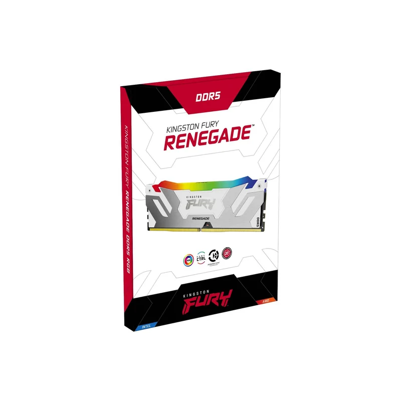 Kingston Fury Renegade 32GB (1x32GB) DDR5 RGB XMP 6000MT/S CL32 Memory (White) (KF560C32RWA-32)