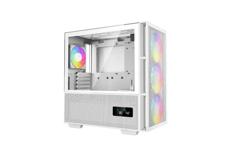 Deepcool CH560 Digital WH Airflow Case w/ Status Screen (White) (R-CH560-WHAPE4D-G-1)