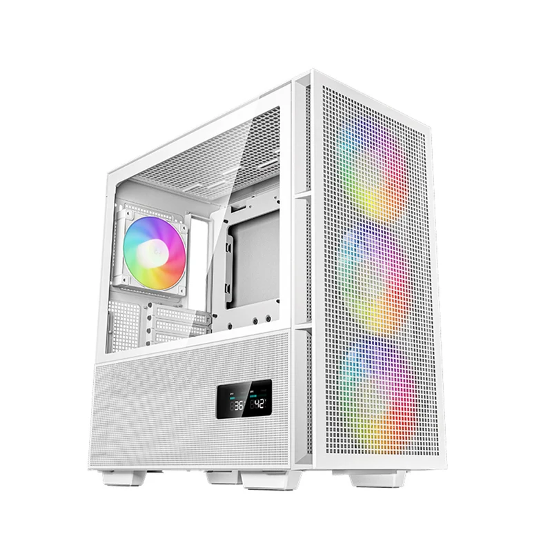 Deepcool CH560 Digital WH Airflow Case w/ Status Screen (White) (R-CH560-WHAPE4D-G-1)