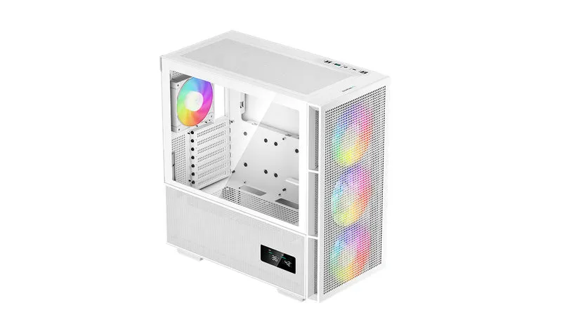 Deepcool CH560 Digital WH Airflow Case w/ Status Screen (White) (R-CH560-WHAPE4D-G-1)