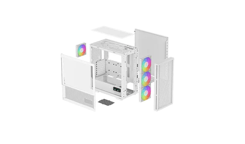 Deepcool CH560 Digital WH Airflow Case w/ Status Screen (White) (R-CH560-WHAPE4D-G-1)