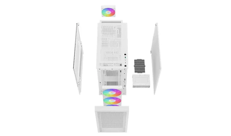 Deepcool CH560 Digital WH Airflow Case w/ Status Screen (White) (R-CH560-WHAPE4D-G-1)