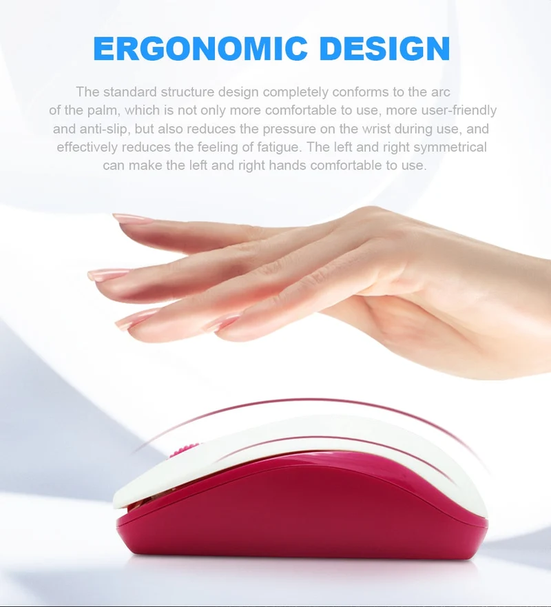 E-Yooso E-1060 Wireless Optical Mouse (White/Red)