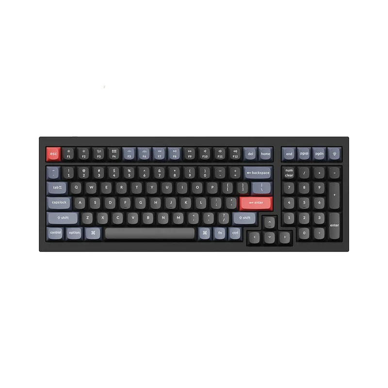 Keychron Q5 QMK Fully Assembled Hot-Swappable RGB Backlight Wired Mechanical Keyboard - Carbon Black (Gateron G Pro Red Switch) (Q5-C1)