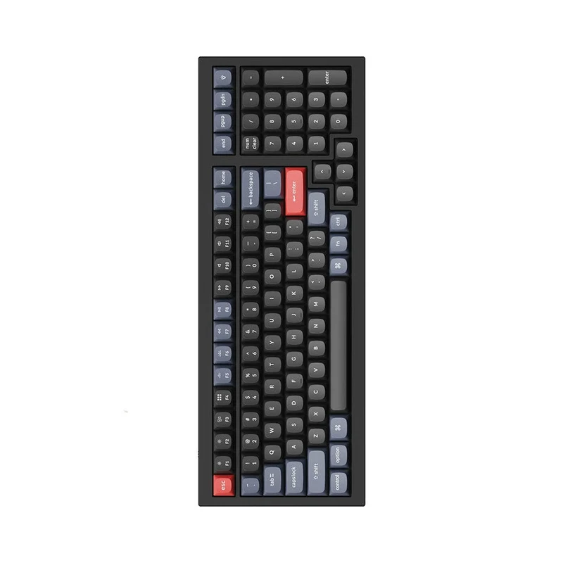 Keychron Q5 QMK Fully Assembled Hot-Swappable RGB Backlight Wired Mechanical Keyboard - Carbon Black (Gateron G Pro Brown Switch) (Q5-C3)