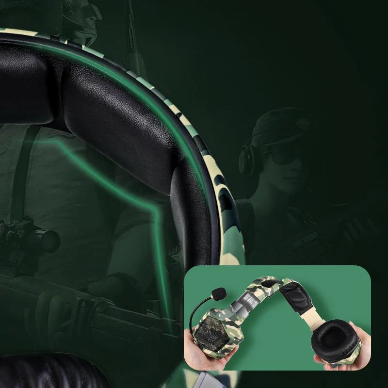 Onikuma K8 Gaming Headset With Mic And Noise Cancelling (Camouflage Green)