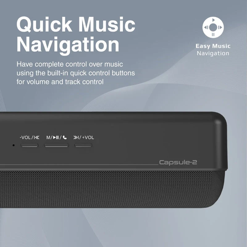 Promate Capsule-2 Crystal Sound HD Wireless Speaker (Black)