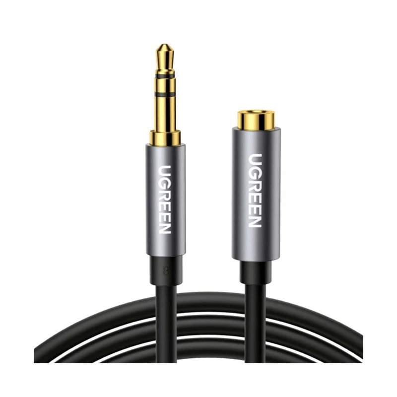 UGreen 3.5mm Male To 3.5mm Female Extension Cable - 1m (Black) (AV118/10592)